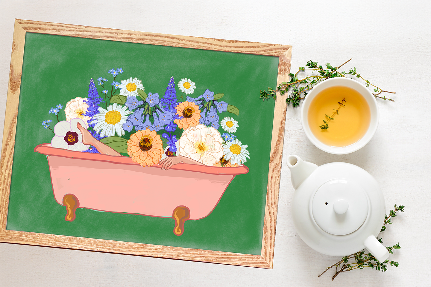 Bathed in Blooms | Art Print